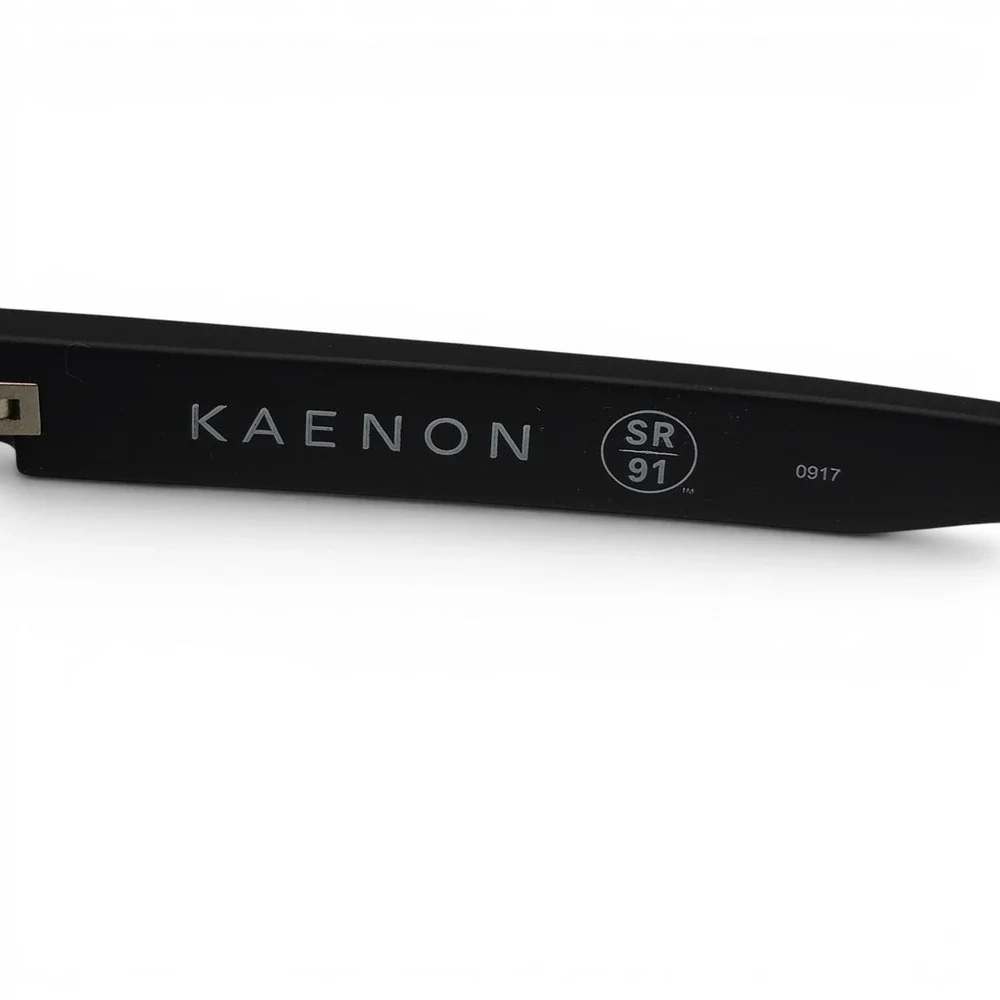 Kaenon Mens Leadbetter Sunglasses Matte Black Polarized SR-91 Square 55-19-139